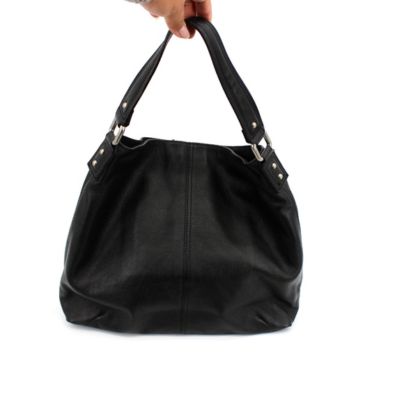 Kooba BLACK Pebbled Leather HOBO SHOULDER BAG Single Strap Handbag - Picture 1 of 5